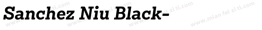 Sanchez Niu Black字体转换